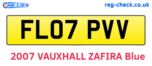 FL07PVV are the vehicle registration plates.