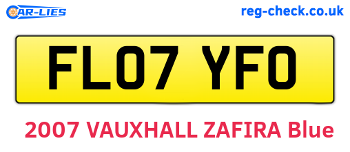 FL07YFO are the vehicle registration plates.