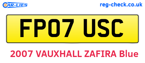 FP07USC are the vehicle registration plates.