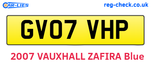 GV07VHP are the vehicle registration plates.