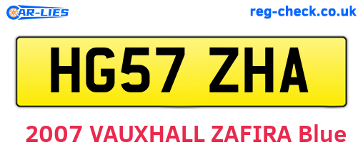 HG57ZHA are the vehicle registration plates.