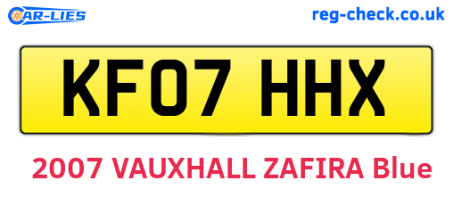 KF07HHX are the vehicle registration plates.