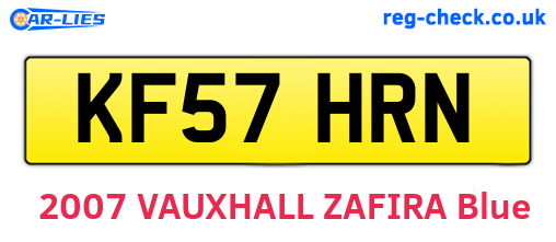 KF57HRN are the vehicle registration plates.