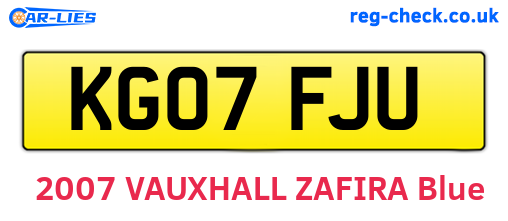 KG07FJU are the vehicle registration plates.