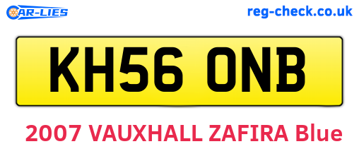KH56ONB are the vehicle registration plates.
