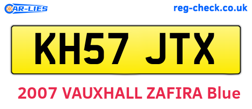 KH57JTX are the vehicle registration plates.