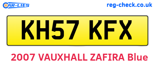 KH57KFX are the vehicle registration plates.