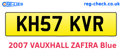 KH57KVR are the vehicle registration plates.