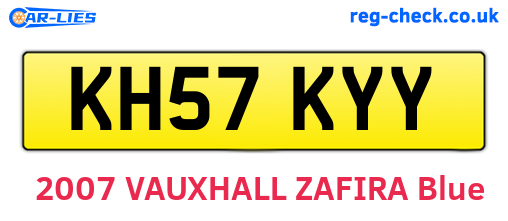 KH57KYY are the vehicle registration plates.