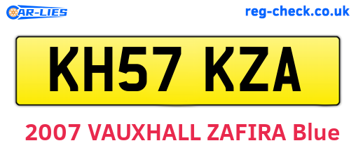 KH57KZA are the vehicle registration plates.