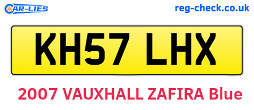 KH57LHX are the vehicle registration plates.