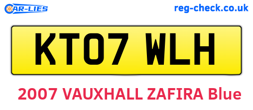 KT07WLH are the vehicle registration plates.