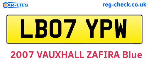 LB07YPW are the vehicle registration plates.
