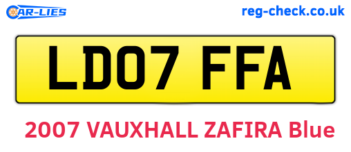 LD07FFA are the vehicle registration plates.
