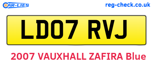 LD07RVJ are the vehicle registration plates.