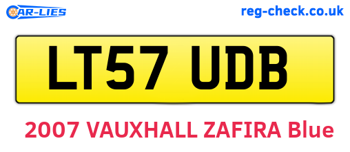 LT57UDB are the vehicle registration plates.