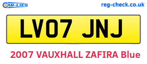 LV07JNJ are the vehicle registration plates.