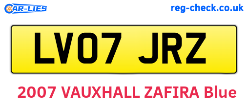 LV07JRZ are the vehicle registration plates.