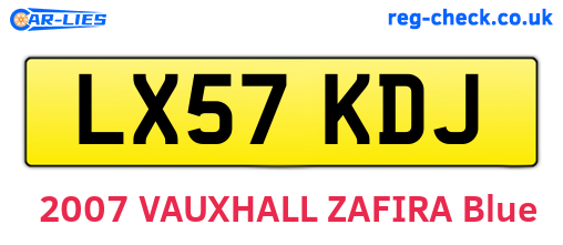 LX57KDJ are the vehicle registration plates.