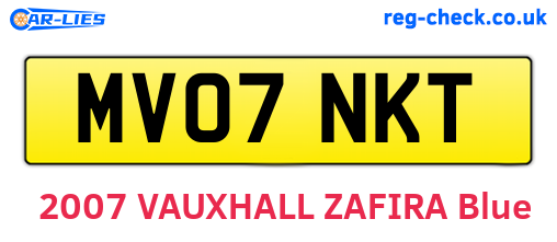 MV07NKT are the vehicle registration plates.
