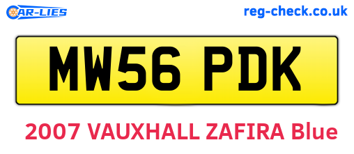 MW56PDK are the vehicle registration plates.