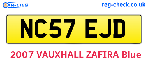NC57EJD are the vehicle registration plates.