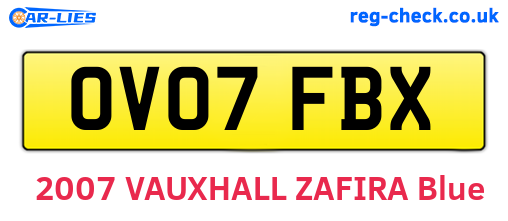 OV07FBX are the vehicle registration plates.