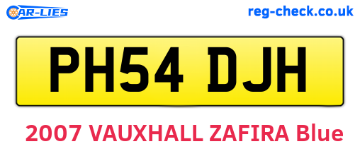 PH54DJH are the vehicle registration plates.