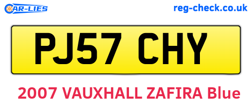 PJ57CHY are the vehicle registration plates.