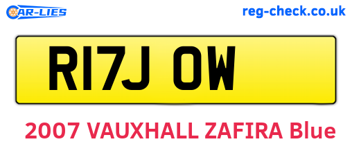 R17JOW are the vehicle registration plates.