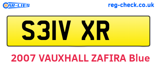 S31VXR are the vehicle registration plates.