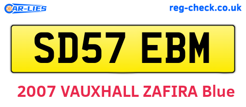 SD57EBM are the vehicle registration plates.