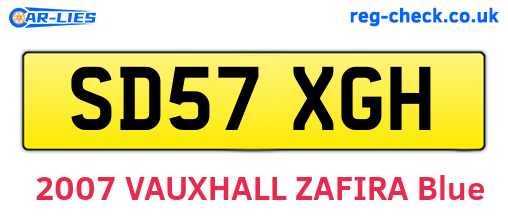 SD57XGH are the vehicle registration plates.