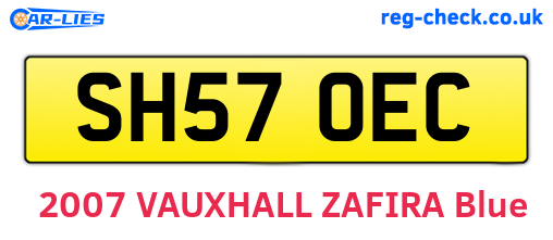SH57OEC are the vehicle registration plates.