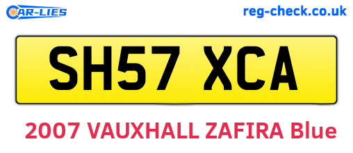 SH57XCA are the vehicle registration plates.