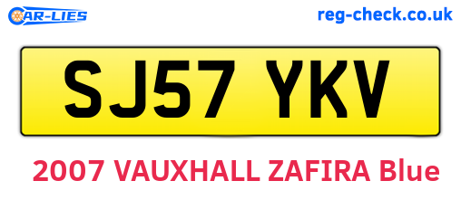 SJ57YKV are the vehicle registration plates.