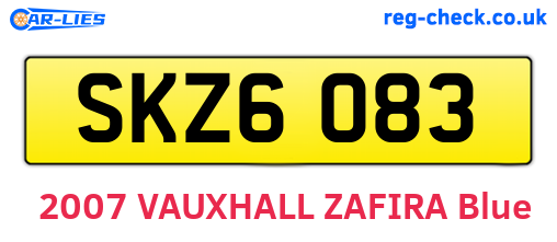 SKZ6083 are the vehicle registration plates.