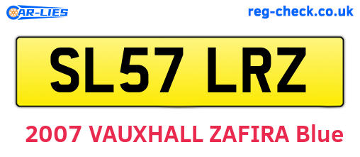 SL57LRZ are the vehicle registration plates.