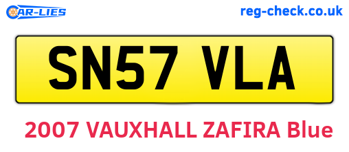 SN57VLA are the vehicle registration plates.