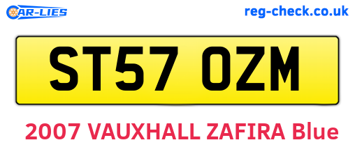 ST57OZM are the vehicle registration plates.