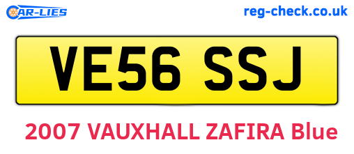 VE56SSJ are the vehicle registration plates.