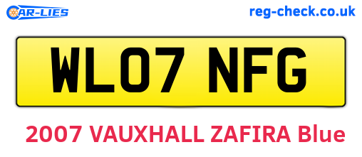 WL07NFG are the vehicle registration plates.