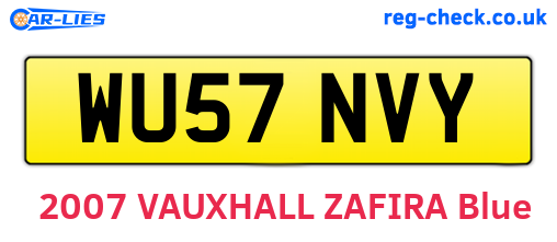 WU57NVY are the vehicle registration plates.