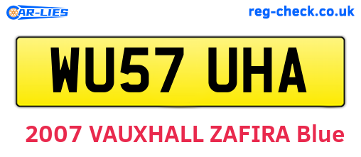 WU57UHA are the vehicle registration plates.