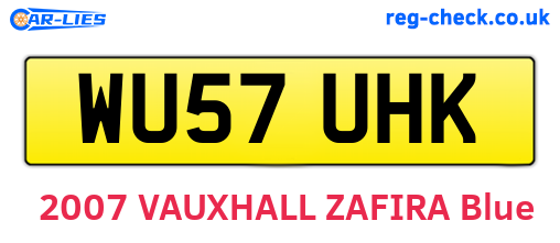 WU57UHK are the vehicle registration plates.
