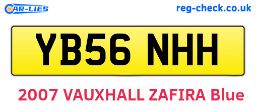 YB56NHH are the vehicle registration plates.