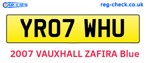YR07WHU are the vehicle registration plates.