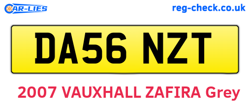 DA56NZT are the vehicle registration plates.