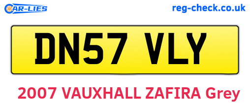 DN57VLY are the vehicle registration plates.