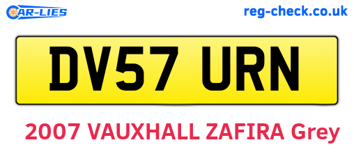 DV57URN are the vehicle registration plates.